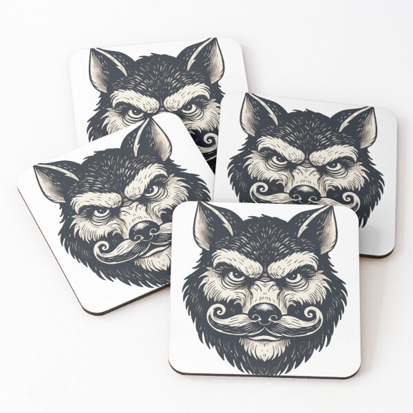 Item preview, Fierce Wolf with a Distinguished Mustache designed and sold by pokedez.