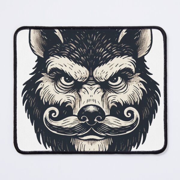 Item preview, Fierce Wolf with a Distinguished Mustache designed and sold by pokedez.
