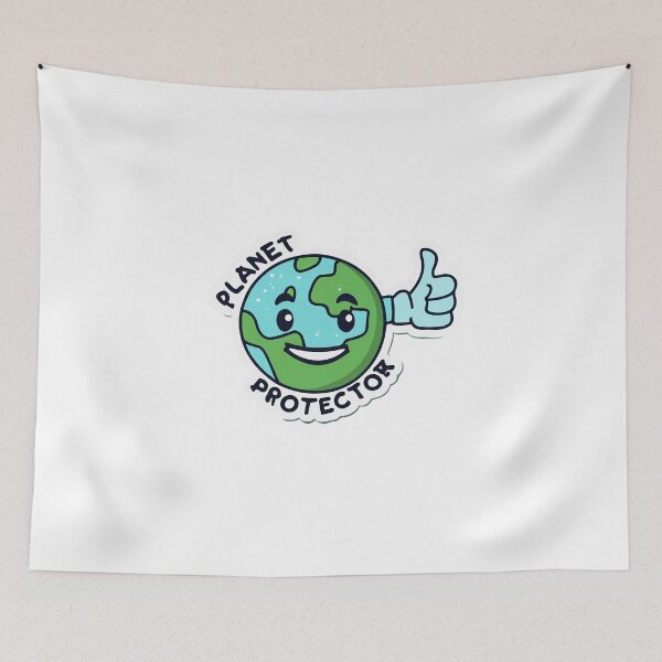 Item preview, Planet Protector - Smiling Earth Cartoon designed and sold by NiftyWrx.