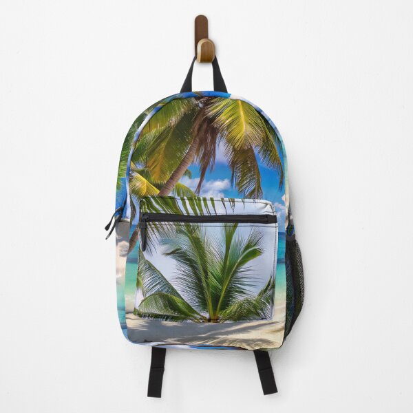 Item preview, Pristine Tropical Beach with Palm Trees - Crystal Clear Ocean View Photography designed and sold by Motifai.