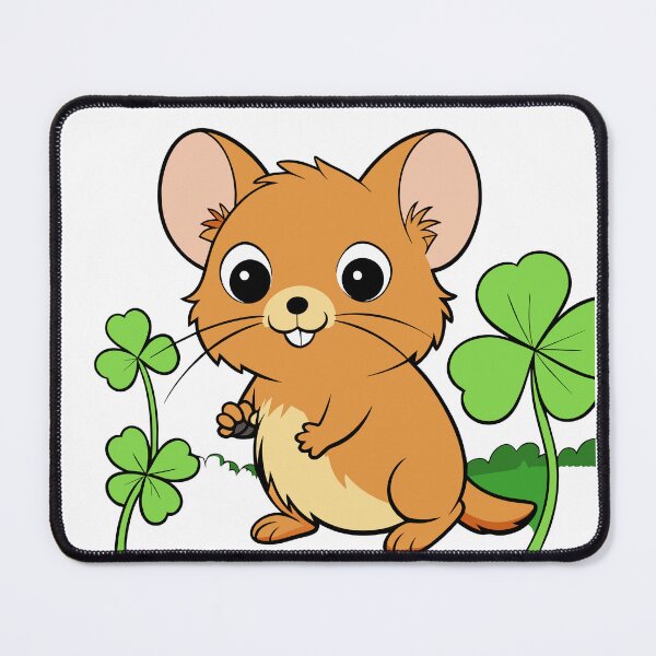 Item preview, Fluffy Little Dormouse Exploring a Field of Clovers designed and sold by omerfdln34.