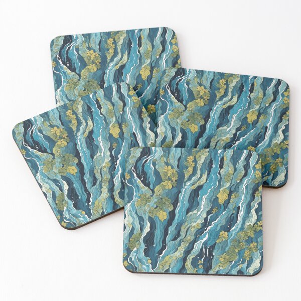 Item preview, Abstract Colorful Blue Seagrass Pattern designed and sold by calibrit.
