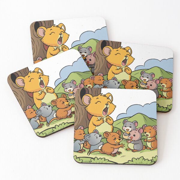 Item preview, Fluffy Little Dormouse Singing to a Group of Baby Dormouse designed and sold by omerfdln34.
