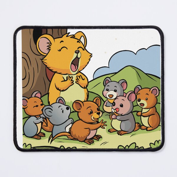 Item preview, Fluffy Little Dormouse Singing to a Group of Baby Dormouse designed and sold by omerfdln34.