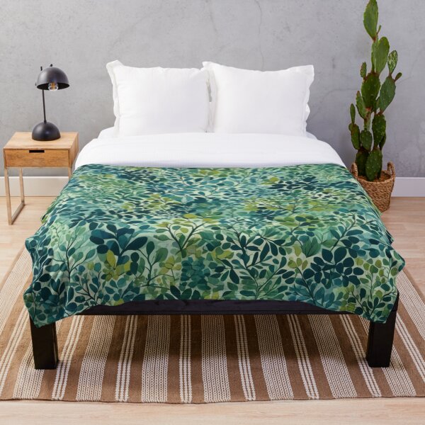 Item preview, Abstract Colorful Blue and Green Leaves Pattern designed and sold by calibrit.