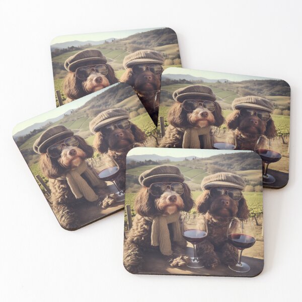 Item preview, Barbet Dogs at a French Winery (Design 2) designed and sold by Samuelsboro.