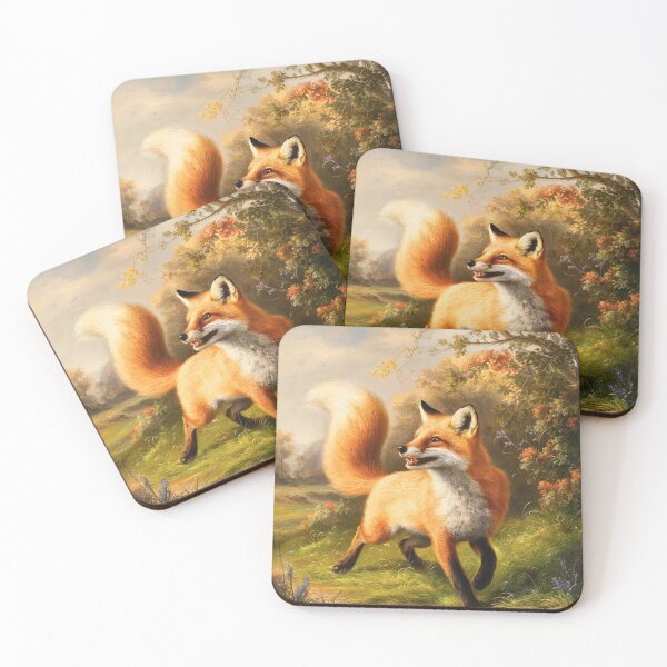 Artikelvorschau, Fuchs-Portrait. Frühlingsfuchs, Blumenfuchs, Vintage-Fuchs, Fuchs-Gemälde, Johannes Vermeer-Stil entworfen und verkauft von FoxVibes.