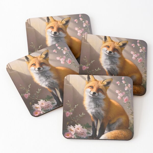 Artikelvorschau, Fuchs-Portrait. Frühlingsfuchs, Blumenfuchs, Vintage-Fuchs, Fuchs-Gemälde, Johannes Vermeer-Stil entworfen und verkauft von FoxVibes.