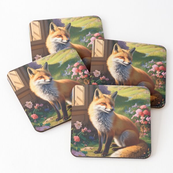 Artikelvorschau, Fuchs-Portrait. Frühlingsfuchs, Blumenfuchs, Vintage-Fuchs, Fuchs-Gemälde, Johannes Vermeer-Stil entworfen und verkauft von FoxVibes.