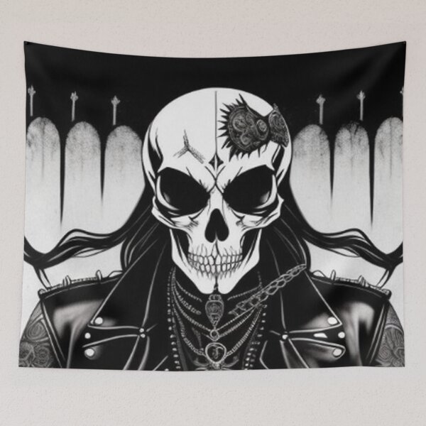 Item preview, Vintage Grunge Skull Biker Graffiti  designed and sold by TheDarkWardrobe.