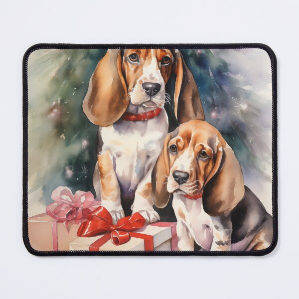 Item preview, Christmas Basset Hounds designed and sold by Samuelsboro.