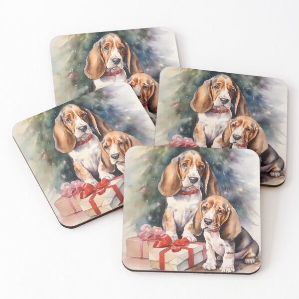 Artikelvorschau, Weihnachts-Basset-Hounds entworfen und verkauft von Samuelsboro.