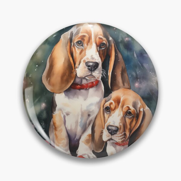 Artikelvorschau, Weihnachts-Basset-Hounds entworfen und verkauft von Samuelsboro.