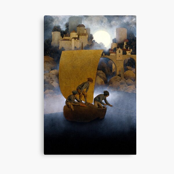 Item preview, Maxfield Parrish - Wynken, Blynken and Nod - Maxfield Parrish designed and sold by forgottenbeauty.