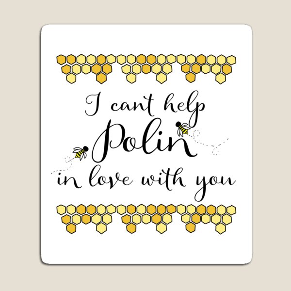 Aperçu de l'œuvre Bridgerton Polin, Penelope et Colin, Honeycomb Beehive with Bees et Funny Pun Phrase, je ne peux pas aider Polin à être amoureux de toi créée et vendue par EndlessEmporium.