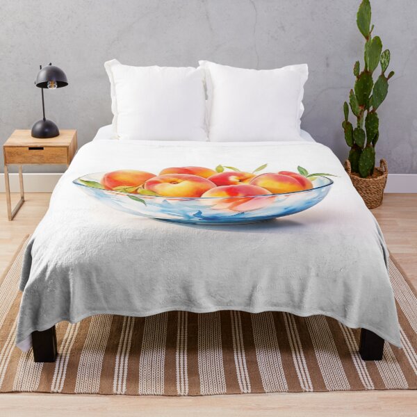 Item preview, Double Exposure Bowl of Peaches on White Background designed and sold by Roxane Bay.