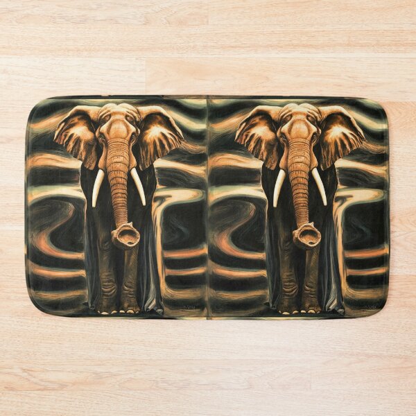 Item preview, Elephant Portrait. Elephant painting, elephant drawing, vintage elephant, Edvard Munch style designed and sold by ElephantVibes.