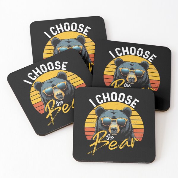 Item preview, I Choose The Bear Funny Women Camping Humor Retro Sunset designed and sold by GravitiTees.