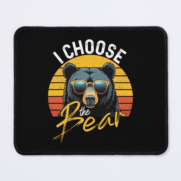 Item preview, I Choose The Bear Funny Women Camping Humor Retro Sunset designed and sold by GravitiTees.