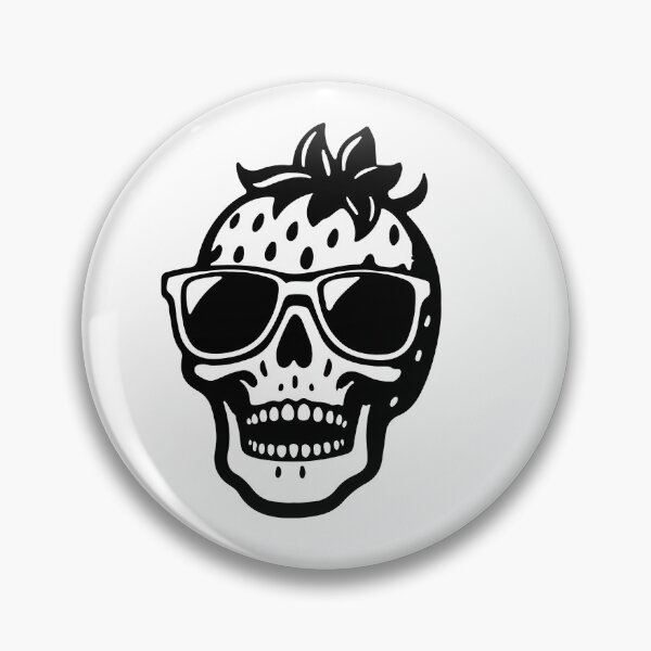 Item preview, Strawberry Skull with Sunglasses inspired by Kansas City Kansas Strawberry Hill designed and sold by berryboulevard.