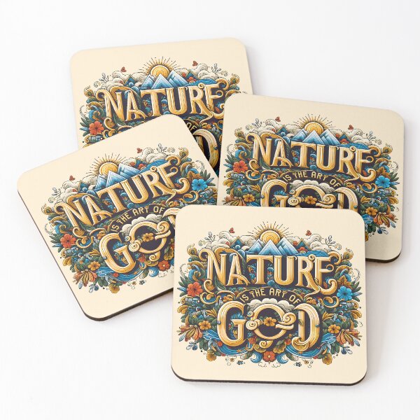 Item preview, Nature is the art of God, typography designed and sold by maxmaj.