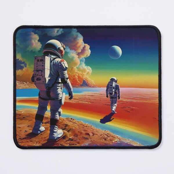 Item preview, Atsronautar Surreal Rainbow-Coloured Landscape Art designed and sold by Obsidian Ink by Wilshire.
