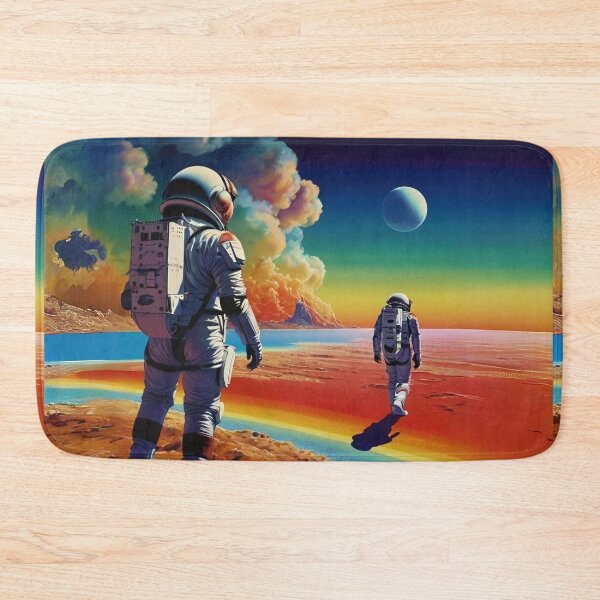 Item preview, Atsronautar Surreal Rainbow-Coloured Landscape Art designed and sold by Obsidian Ink by Wilshire.