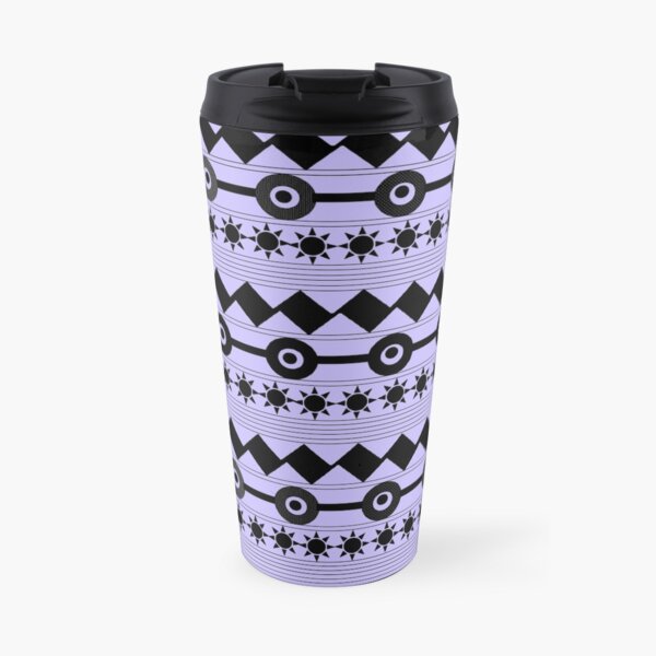 Contemporary Zigzag Design-Blue Travel Mug