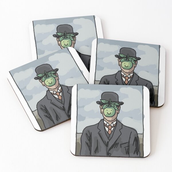 Item preview, parody the son of man magritte apple painting designed and sold by altstopco.