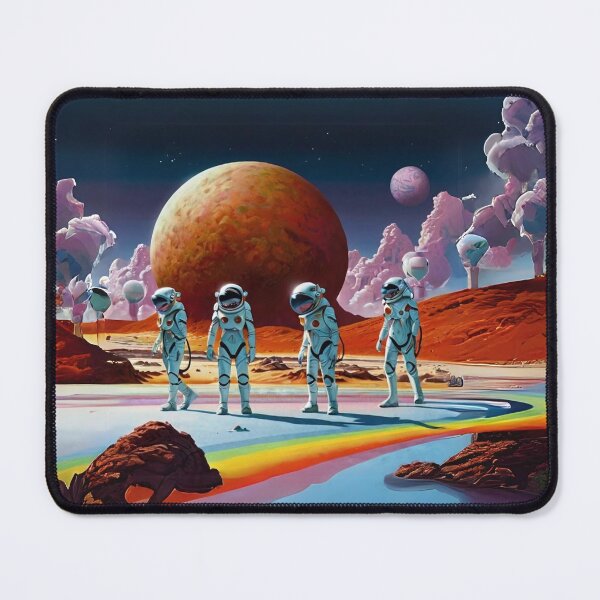Item preview, Atsronautar Surreal Rainbow-Coloured Landscape Art designed and sold by Obsidian Ink by Wilshire.