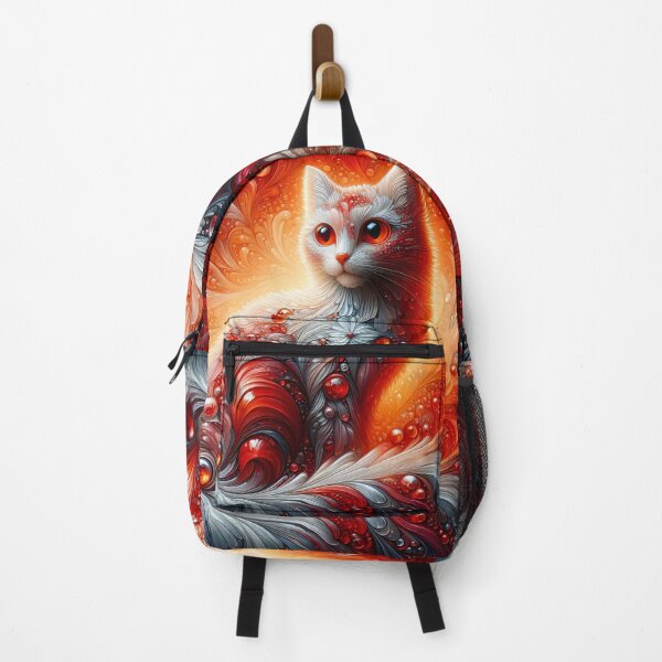 Item preview, Red White Gem Cat designed and sold by connie campbell.