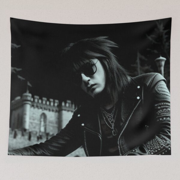 Item preview, Vintage Goth Vampire Biker Art designed and sold by TheDarkWardrobe.