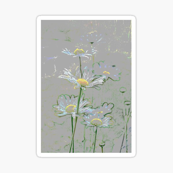 Daisies in Pencil Sticker