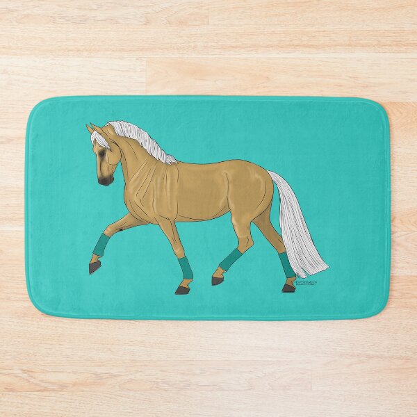 Item preview, Palomino Warmblood with Teal Leg Wraps designed and sold by DappledMoon.