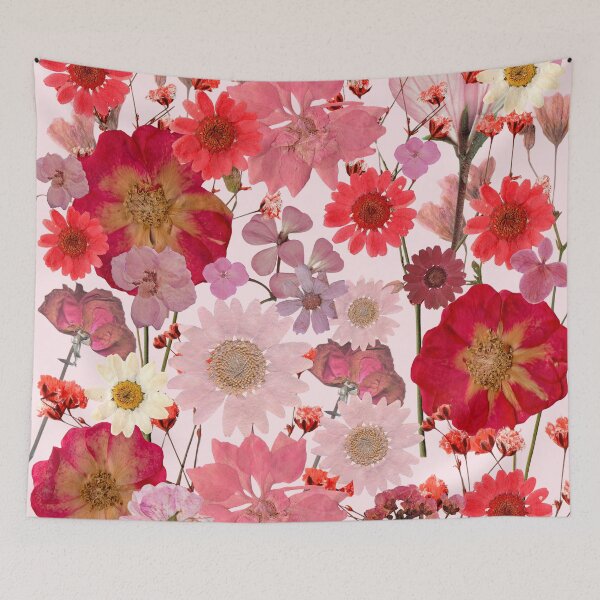 Artikelvorschau, Rosa gepresste Blumen Collage entworfen und verkauft von HeyDaisyShop.