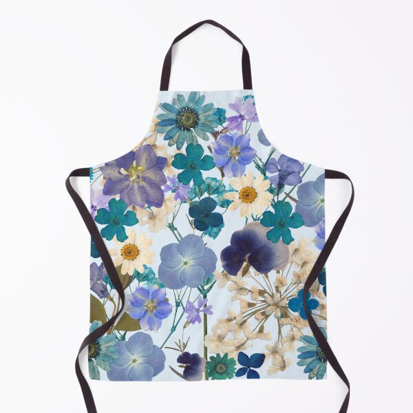 Artikelvorschau, Blaue Collage aus gepressten Trockenblumen entworfen und verkauft von HeyDaisyShop.