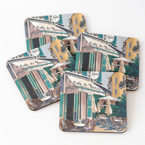 Item preview, Retro Paris Café: Vintage Vibes with Green Accents…. By Carraann designed and sold by CARRAANN.