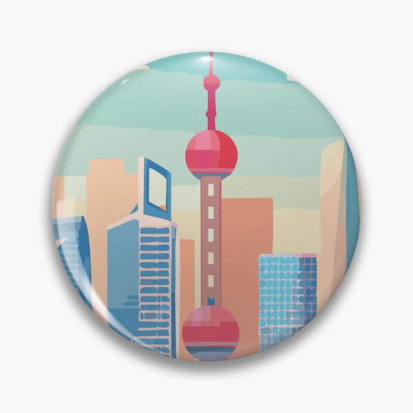 Item preview, Shanghai Oriental Pearl Tower Asian City Skyline China designed and sold by TheJoeyStudio.