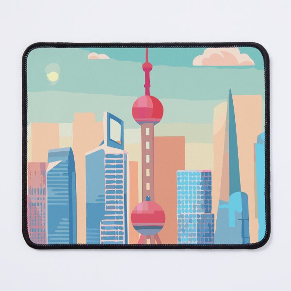Item preview, Shanghai Oriental Pearl Tower Asian City Skyline China designed and sold by TheJoeyStudio.