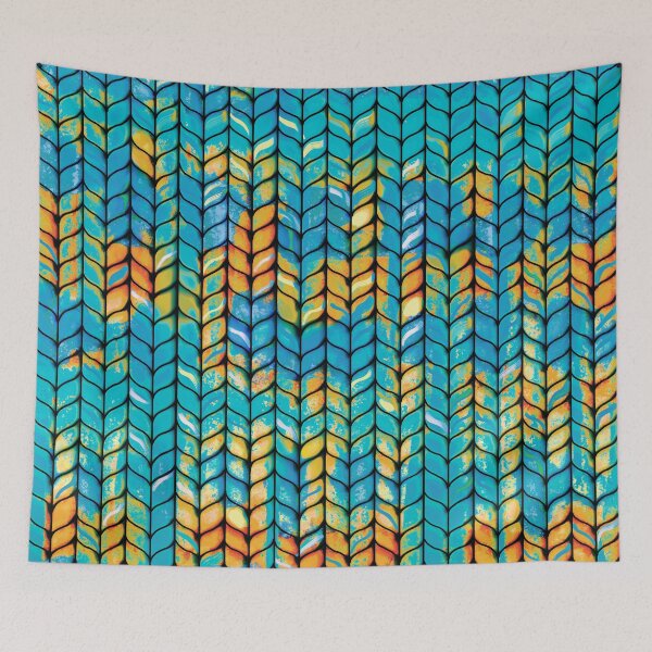 Item preview, Ocean Blue Faux Knit  designed and sold by Karin Taylor.