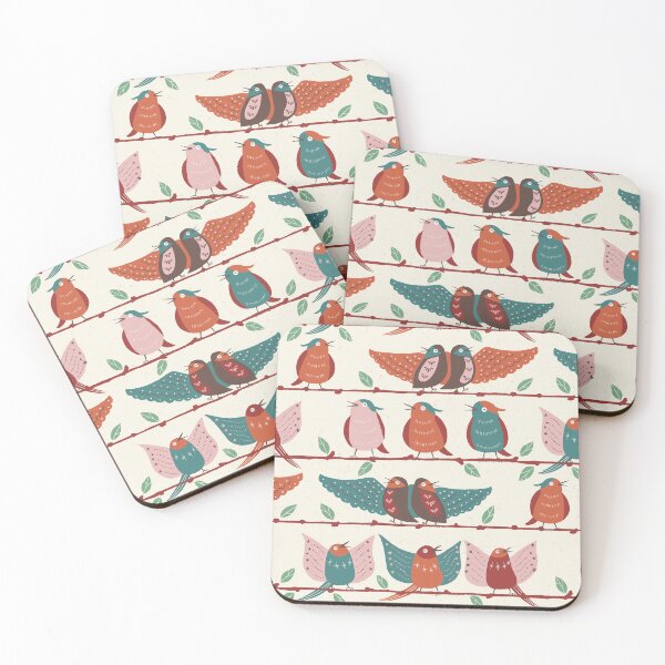Item preview, Happy Birds' Choir [red-turquoise] designed and sold by Aia UENO design.