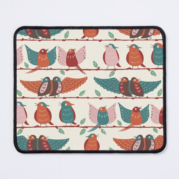 Item preview, Happy Birds' Choir [red-turquoise] designed and sold by Aia UENO design.
