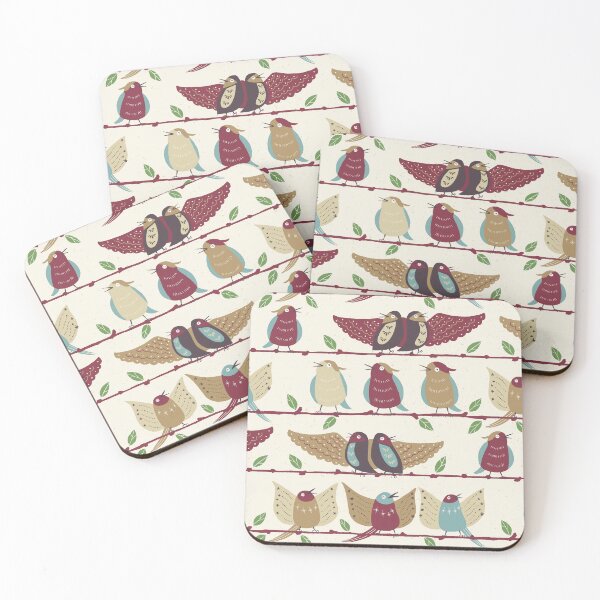 Item preview, Happy Birds' Choir [wine red-pale blue] designed and sold by Aia UENO design.
