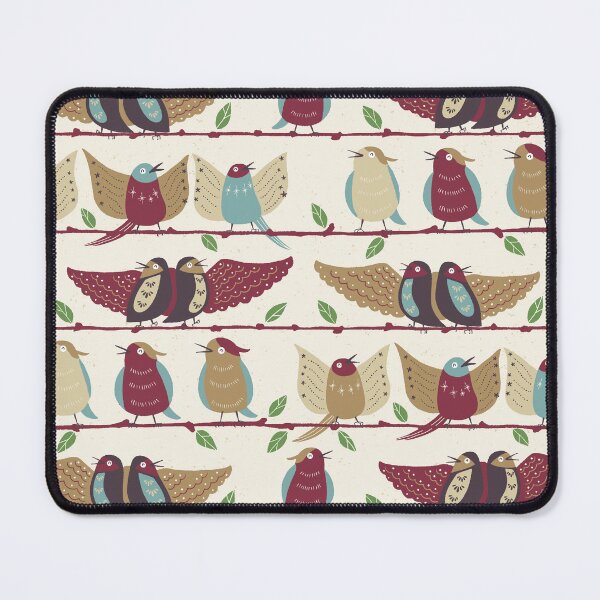 Item preview, Happy Birds' Choir [wine red-pale blue] designed and sold by Aia UENO design.