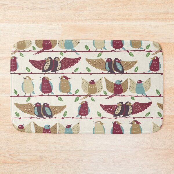 Item preview, Happy Birds' Choir [wine red-pale blue] designed and sold by Aia UENO design.