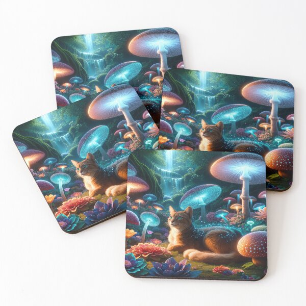 Item preview, "Twilight Haven: The Enchanted Cat's Garden" designed and sold by MindVibe.
