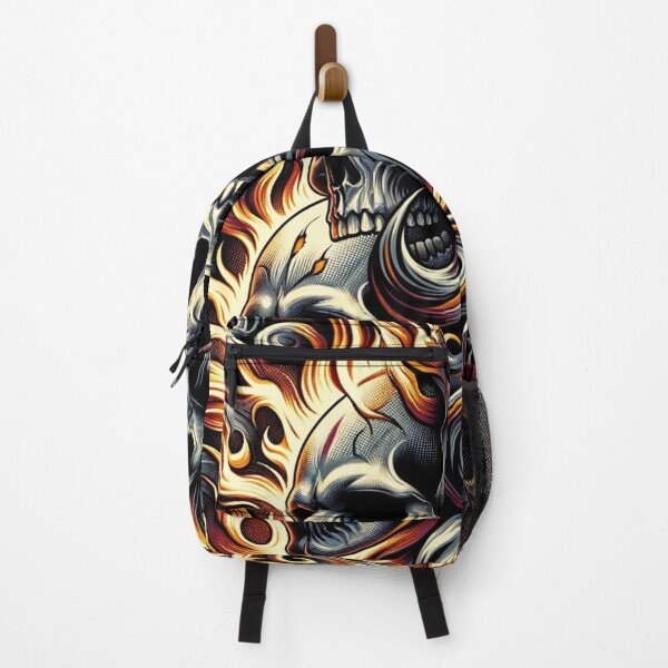 Item preview, Flaming Skulls Pattern Print designed and sold by PinUpPizzazz.