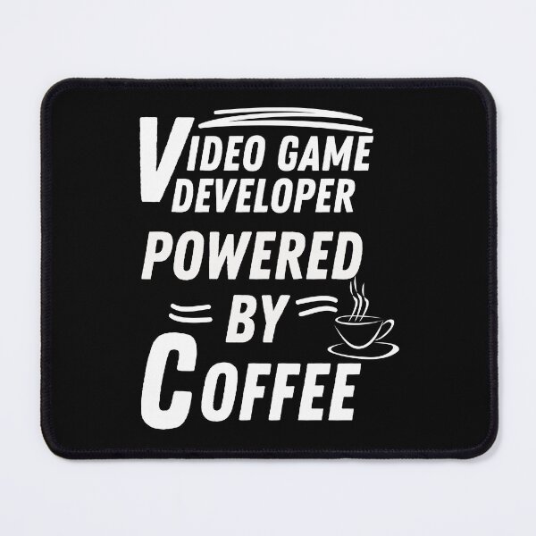 Item preview, Video game developer powered by coffee designed and sold by annoying-shirts.
