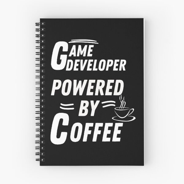 Item preview, Game developer powered by coffee designed and sold by annoying-shirts.