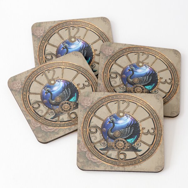 Item preview, Black steampunk swan with clocks and gears designed and sold by nicky2342.